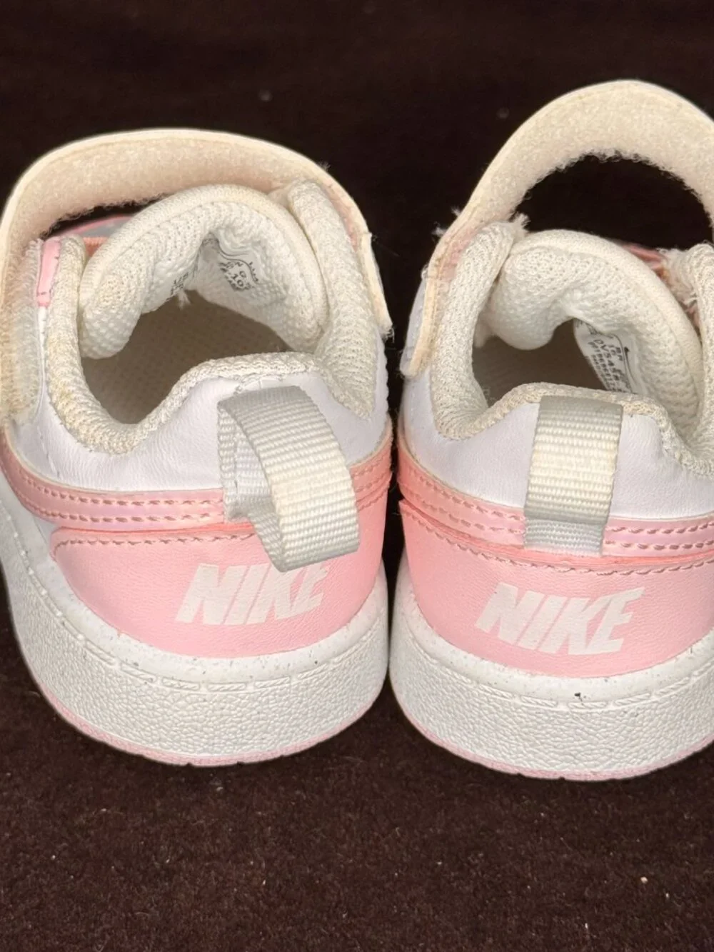 Nike Court Borough Low Recraft Toddler Sneakers White Pink Foam 2C